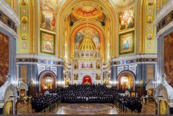 Собрание игуменов и игумений монастырей в Москве